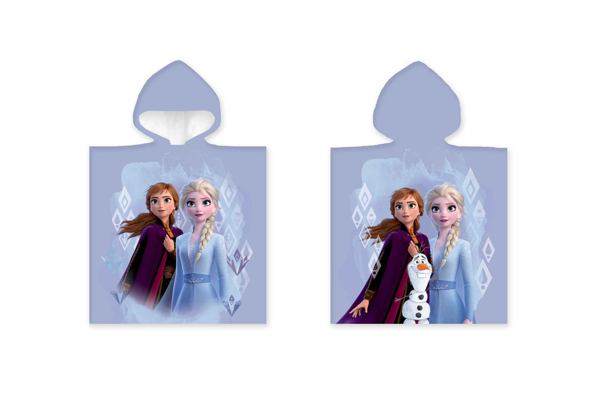 B - Poncho til børn - Børnehåndklæde med Frozen - 100% bomuld