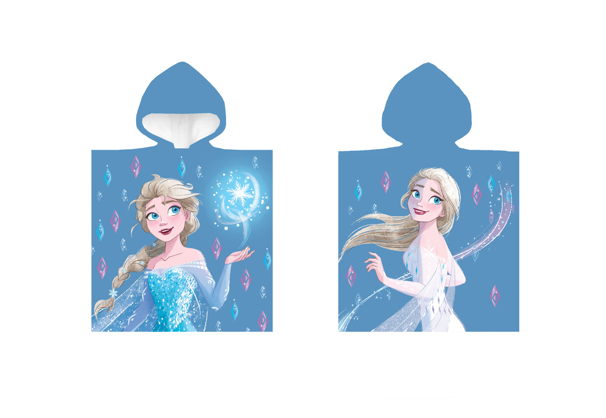 B - Poncho til børn - Børnehåndklæde med Frozen - 100% bomuld