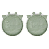 nuuroo - Silikone tallerken - 2-pak - 100% LFGB silikone - Green light mix