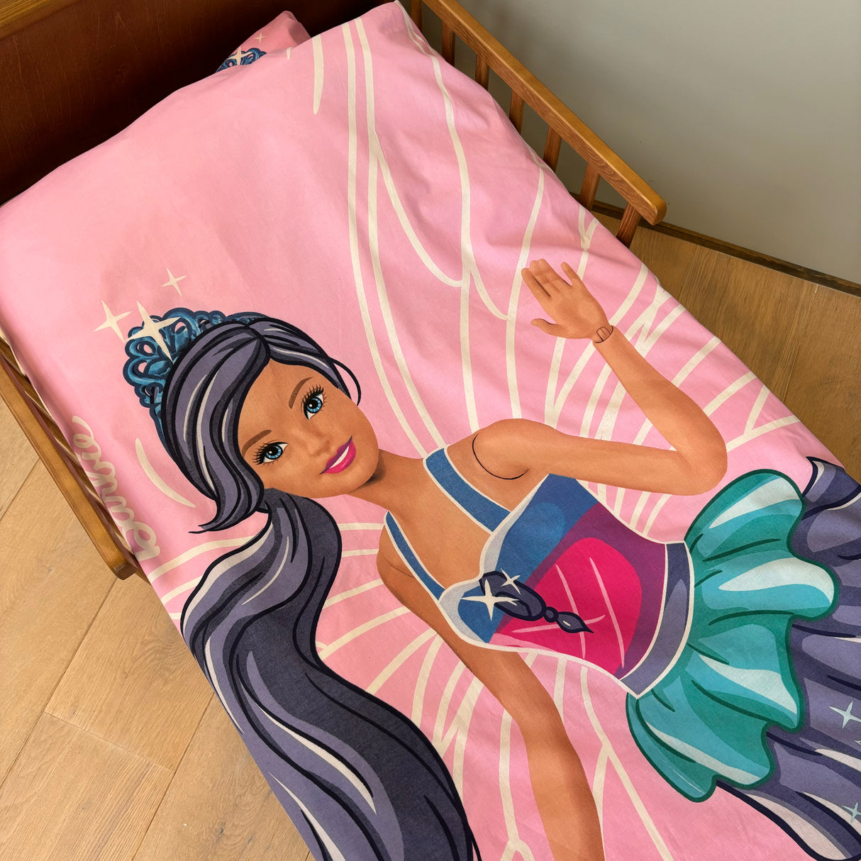 B - Junior sengetøj - Barbie - 100x140 cm - 100% Bomuld