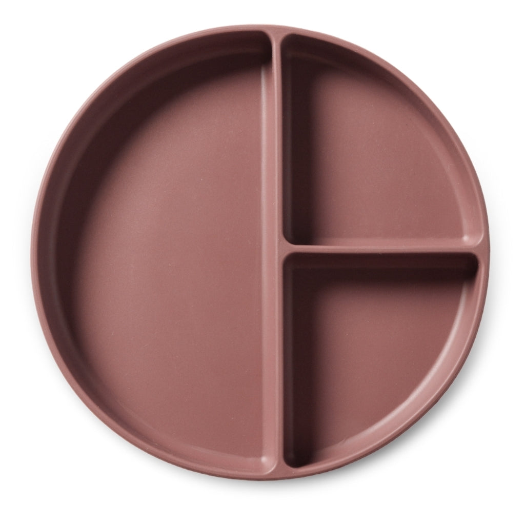 nuuroo - Ruminddelt silikone tallerken - 100% LFGB silikone - Mahogany