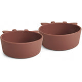 nuuroo - Dyb silikone tallerken - 2-pak - 100% LFGB silikone - Mahogany
