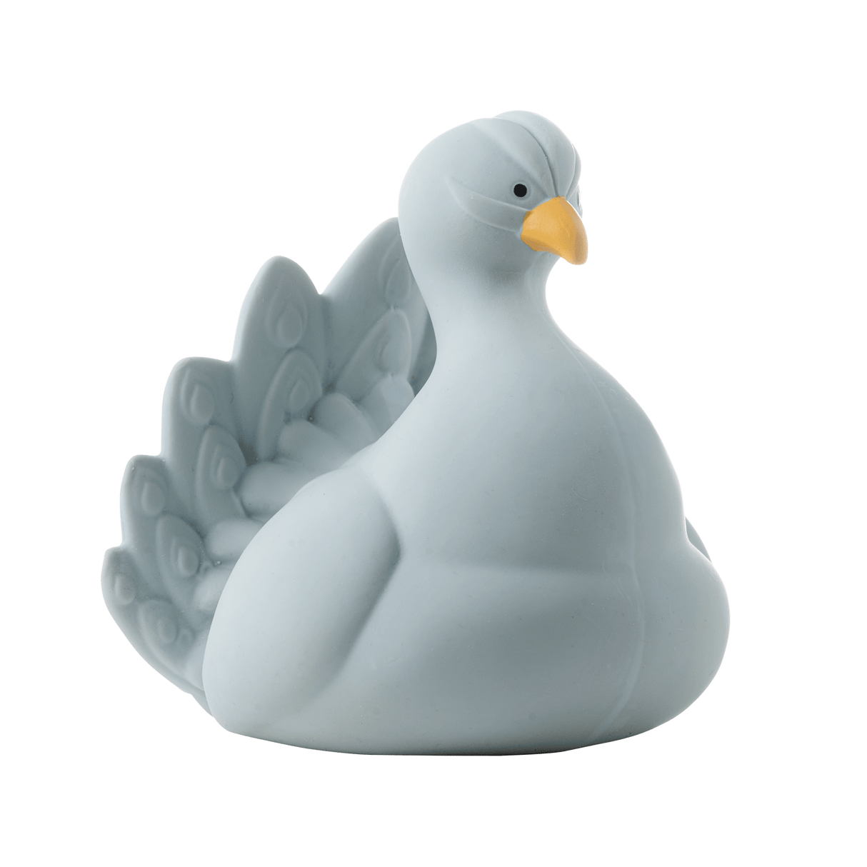 Natruba - Badedyr i naturgummi - Lyseblå påfugl