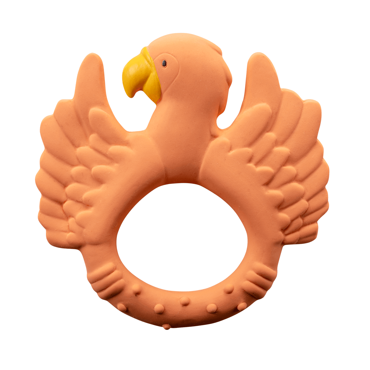 Natruba - Bidering til babys gummer - Naturgummi - Orange papegøje