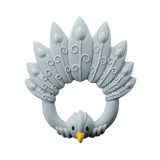 Natruba - Bidering til babys gummer - Naturgummi - Lyseblå påfugl