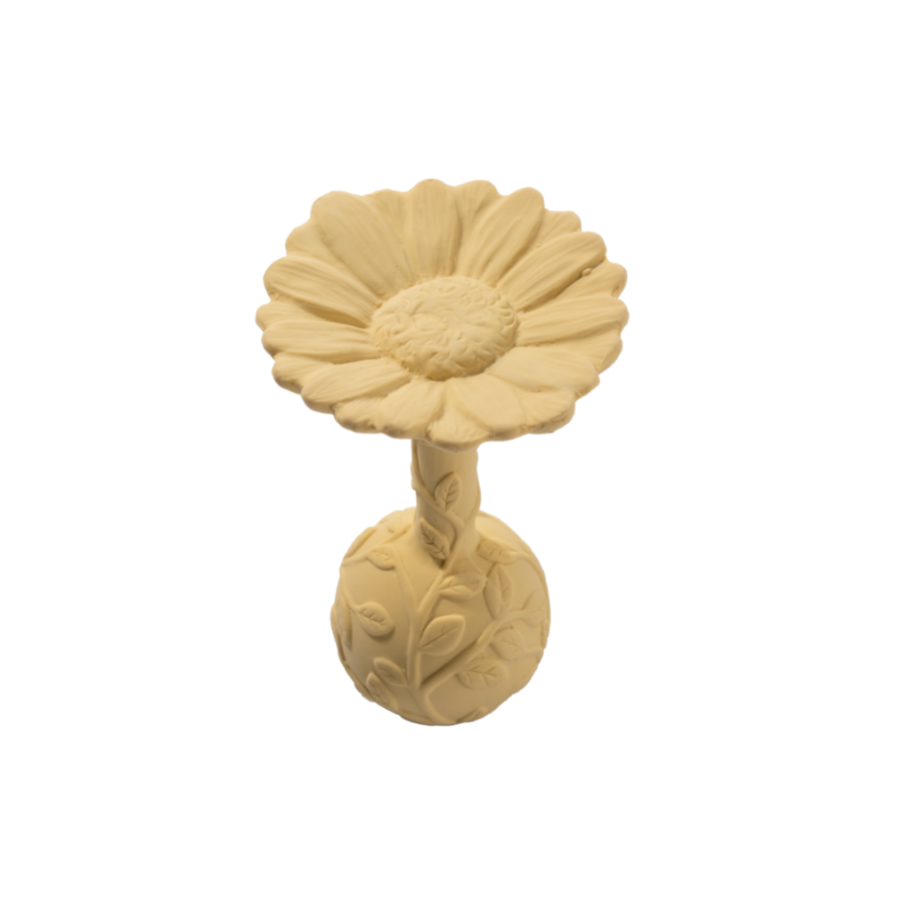 Natruba - Bidering med rangle - Naturgummi - Gul Marguerit