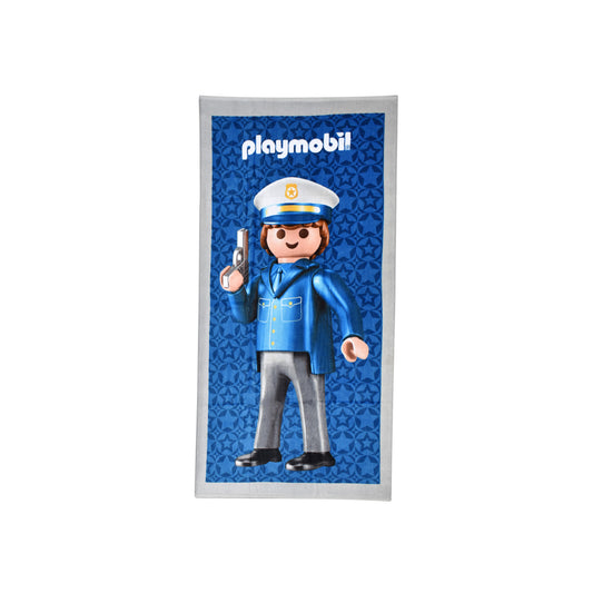 B - Badehåndklæde til børn - Playmobil - 70x140 cm - 100% Bomuld