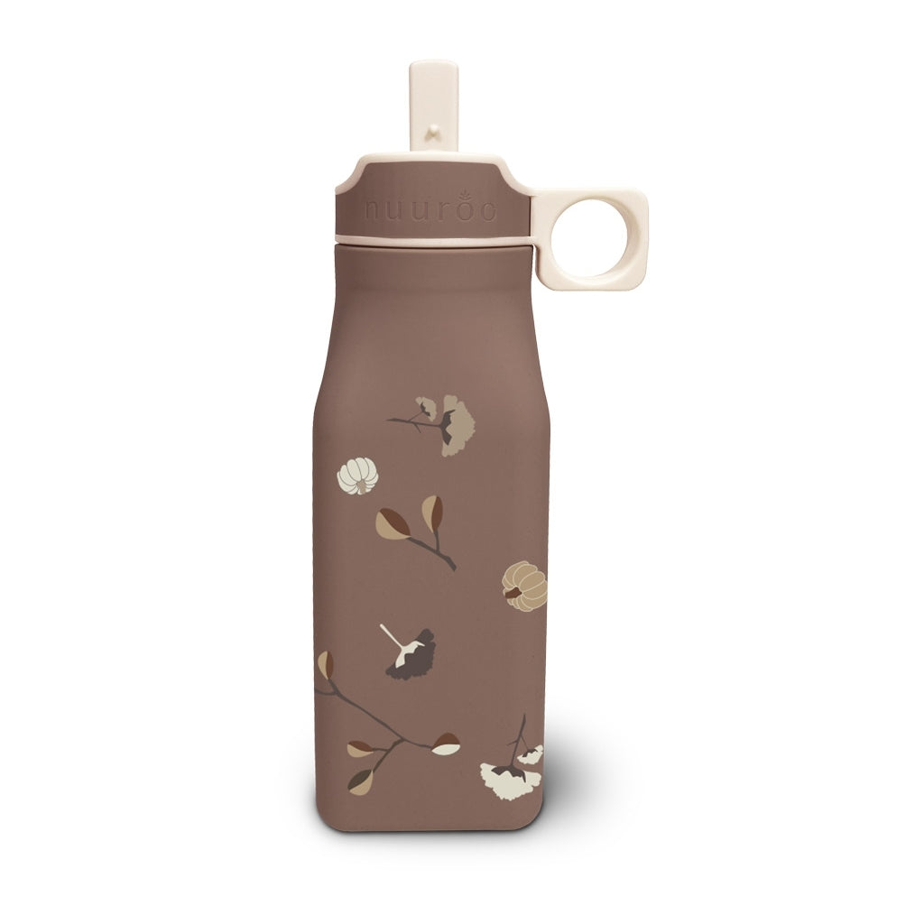 nuuroo - Silikone drikkeflaske - Vandflaske - 400 ml - Pumpkin Flower