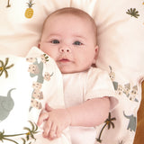Roommate - Baby sengetøj - 100% økologisk bomuldssatin - 70x100 40x45 cm - Tropical