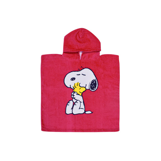 B - Badeponcho til børn - Børnehåndklæde - Snoopy - 100% bomuld