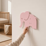 Roommate - Væglampe til børn - Elefant lampe - 23x29 cm - Pale Rose