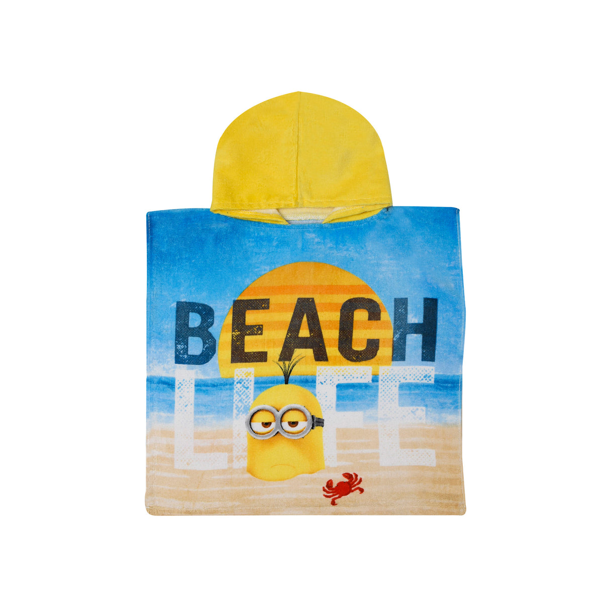 B - Badeponcho til børn - Børnehåndklæde - Minions - 100% bomuld