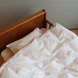 By Mats - Baby sengetøj - 100% Blødt bomuld - 70x100 cm - Swan love