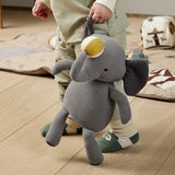 nuuroo - Strikket elefant bamse - 100% økologisk bomuld - 29 cm - Grå