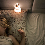 nuuroo - Silikone natlampe - Vågelampe til børn - Rose
